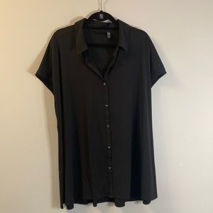 H by Halston Black button blouse - 2X